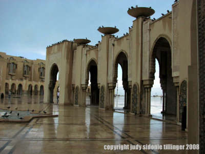 mosque in the rain