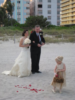 Katelyn walks down the aisle