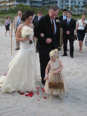 The flower girl was very methodical