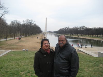 Mom and Dad at the reflecting pool