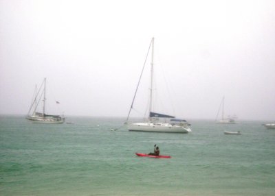 Kayaking in a squall