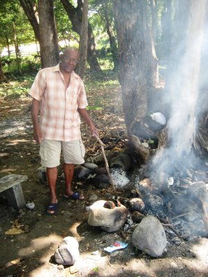Moses roasting the breadfruit