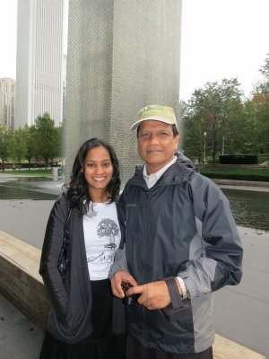 Shaina and Uncle St. Clair at Millenium Park