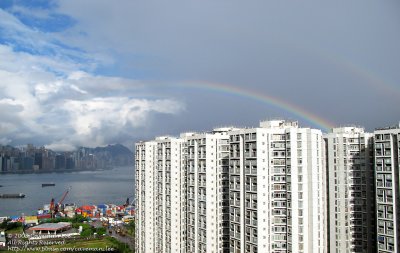 Rainbow over Hong Kong