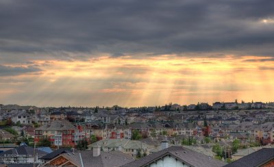 Morning rays over Calgary