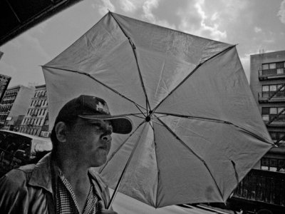 Man With Umbrella, Canal Street #12242