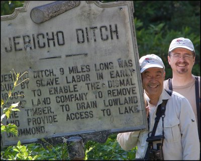 1748 John and Kevin at Jericho Ditch, The Great Dismal Swamp, Virginia