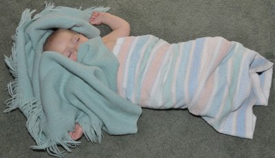 Danny Swaddled Christmas Day