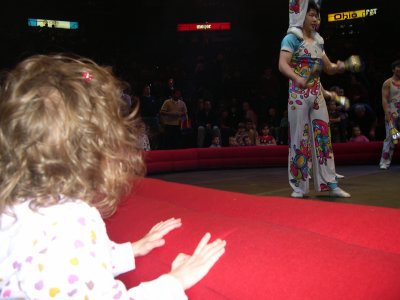 Nina watching the Circus