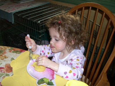 Nina with concentration