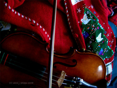  V for Violin & Christmas Vest.