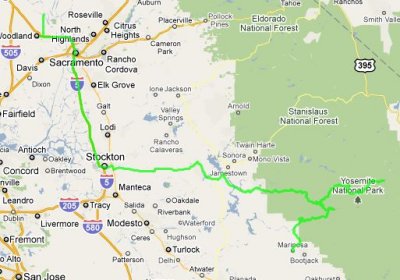 July 1 Route Driven Map