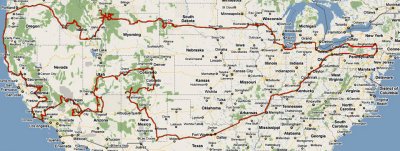 Map Route Driven(13554 Miles in 52 Days)Scroll Down for VIDEO
