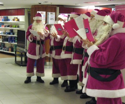 The Choir of Santa Clauses at Stockmann's...