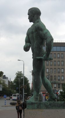Statue:  Tax Collector by Win Aaltonen 1929