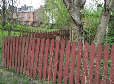 A Red  Board Fence..