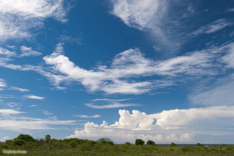 Blue sky in Rangiroa