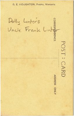 Back of Photo of Frank Linter