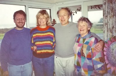George, Marianne, James & Mum ~ 1992