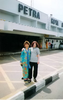 Jasmine and her Niece Petra at Petra Airport Kota Bharu