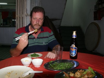 James with chopsticks