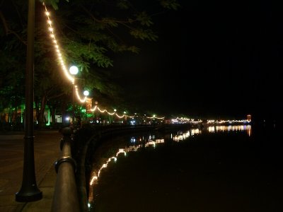 Kuching River at night