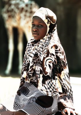 Muslim Girl At Milwaukee Zoo