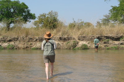 Crossing the Kapamba River