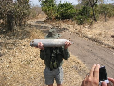 Phil with a huge sausage fruit