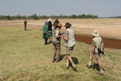 walking safari Kuyenda Camp on the plains.