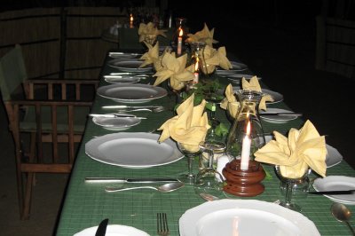 Dinner at Bilimungwe