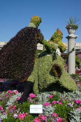 Phillip and Aurora topiary