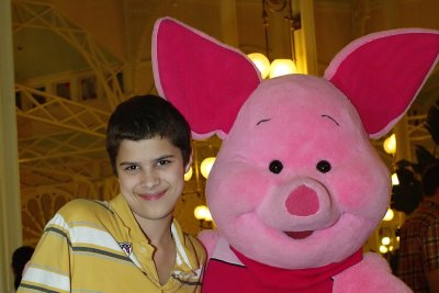 Tim with Piglet