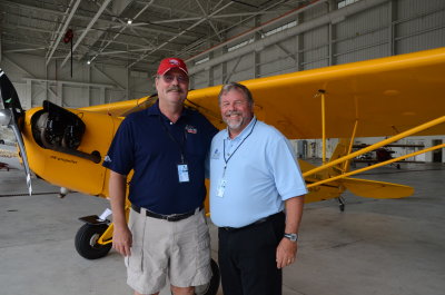 The Great St. of Maine Airshow  Greg Koontz with Airport Mgr. Levesque