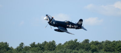 The Great St. of Maine Airshow  F4U Corsair Taking off at BNAS