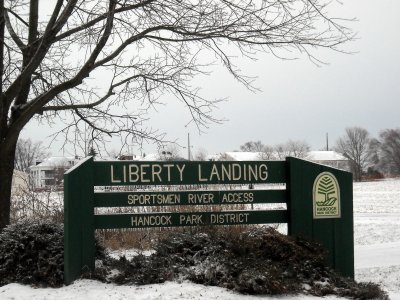 Liberty Landing on a brutal cold day in December