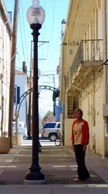 Mother Hubbard standing in Rotary Way