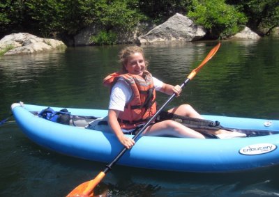 Jessica Haswell Paddling Marlin's Ride