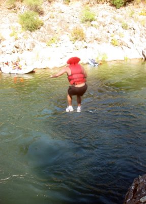 Gary Robison Leaping from Jumping Rock