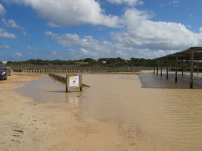 Flooded Beach Car Park