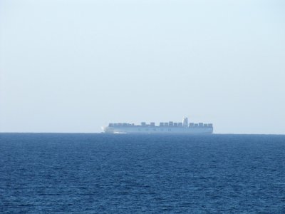 Chinese COSCO Container Ship Passing Migjorn