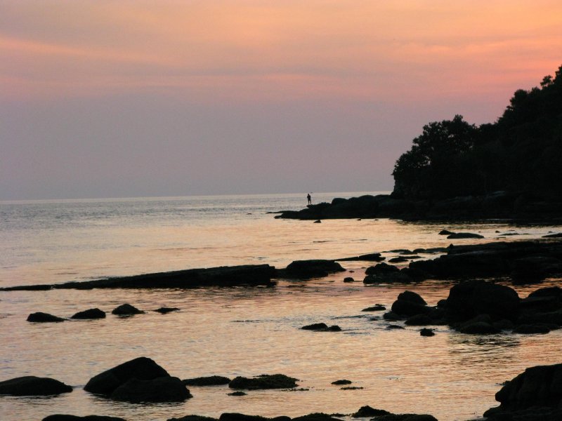 Sihanoukville beach at sunset