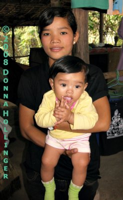 Mother and Son at Bayon