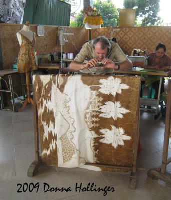 Peter Photographing a Batik Cloth