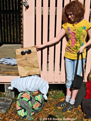 Fancy Pants Scarecrow with Artist