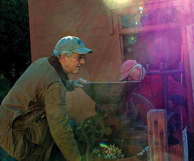 David and Stuart getting the Apple Press Ready