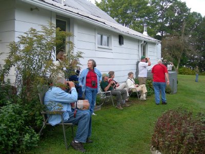 Watching the yard stream for warblers