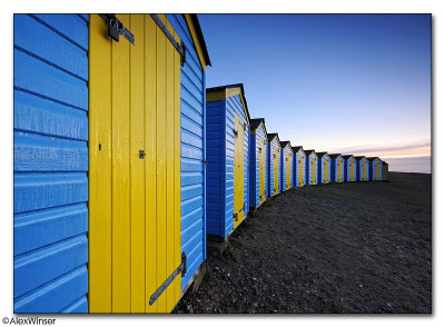 Beach Huts at Dawn