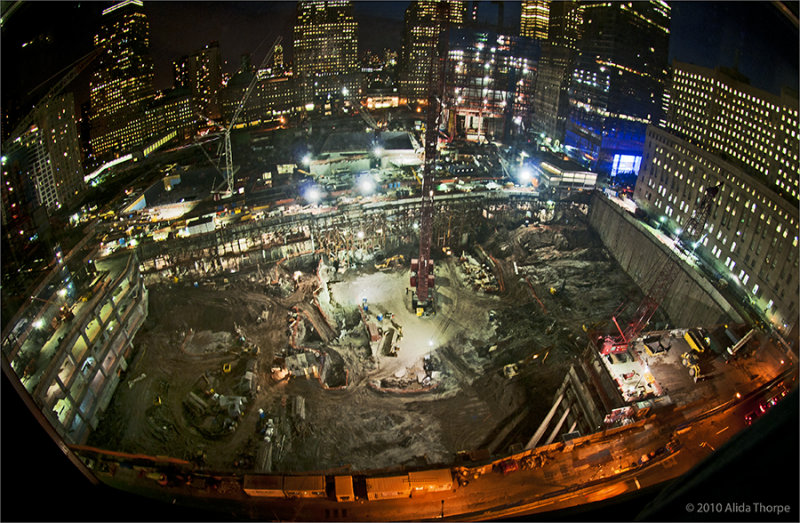 construction at night