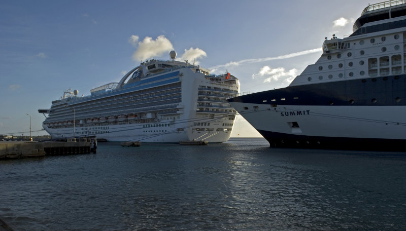 cruise ships in port